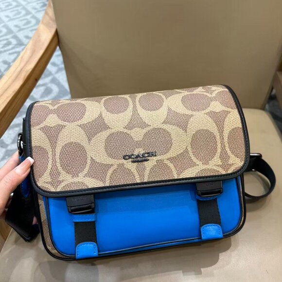 COACH Men's Monogram Racer Crossbody Bag, size 28×22.5cm×8cm - Picture 1 of 9